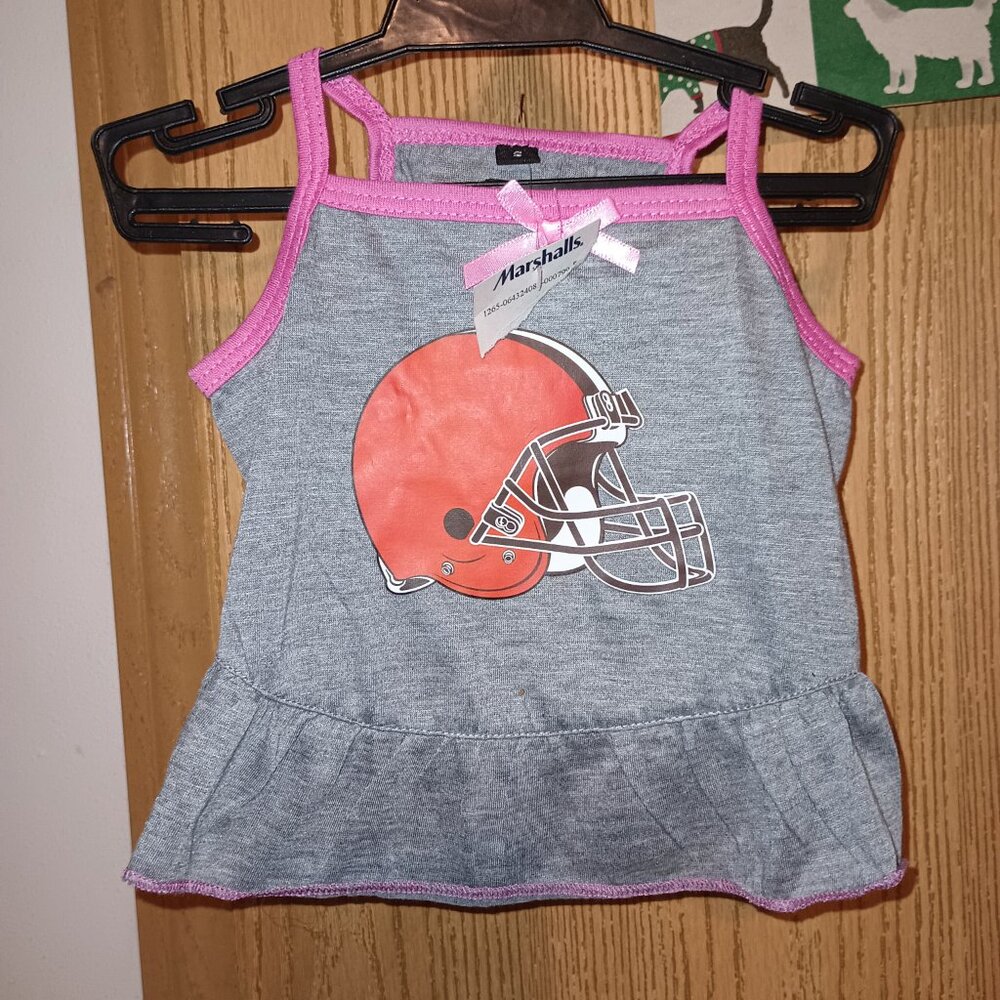 NWT Hunter NFL Cleveland Browns Grey Pet Dress Small